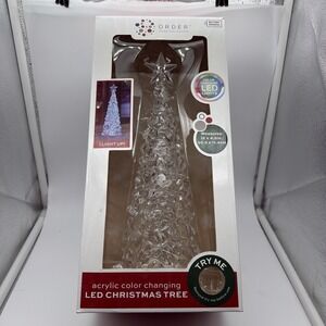 Acrylic Color Changing LED Christmas Tree  12 X4.5 Inch